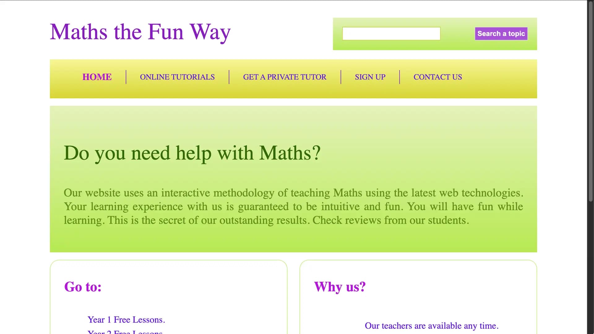 Modern Mathematics Platform