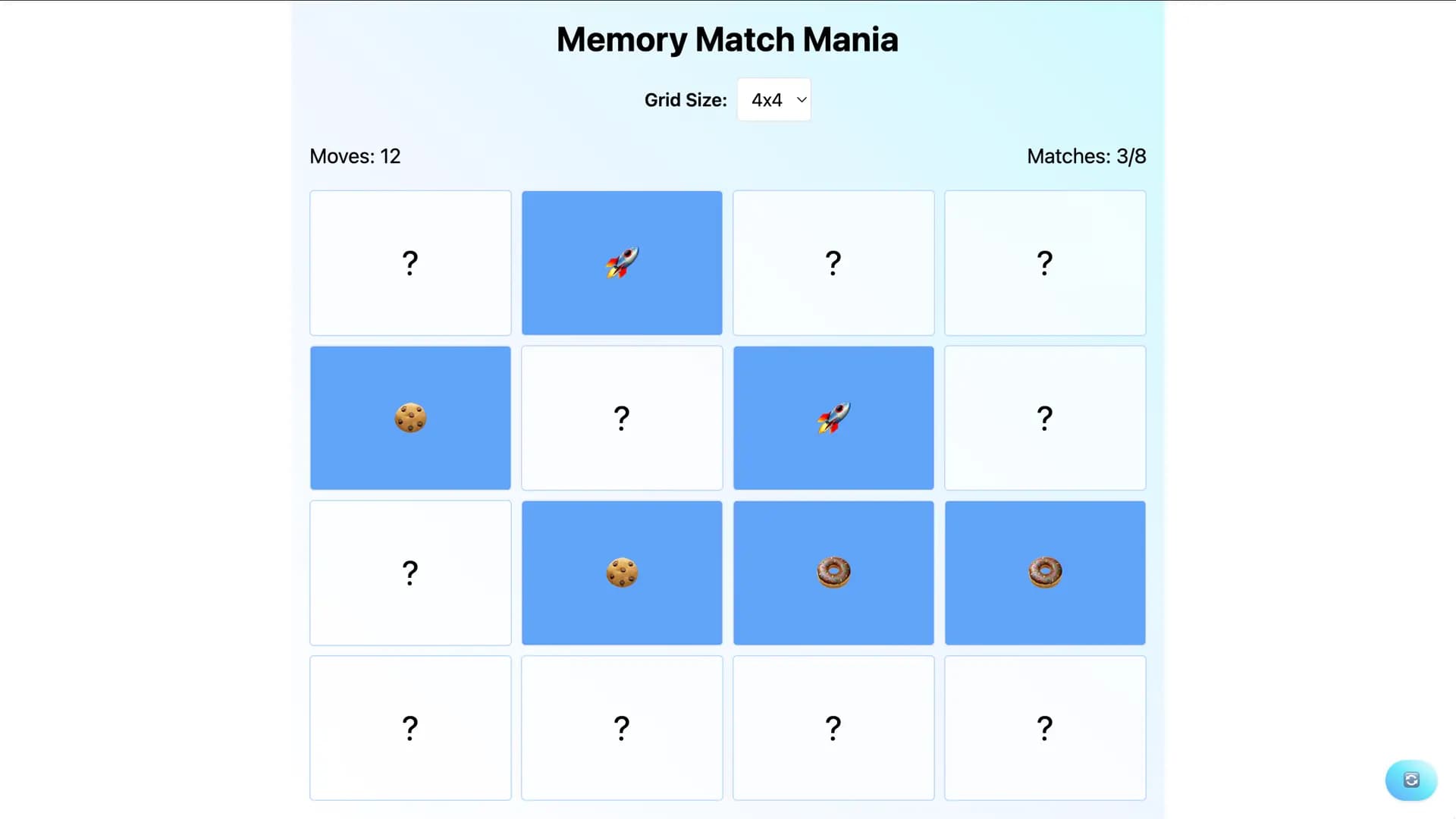 Card Flip Memory Game